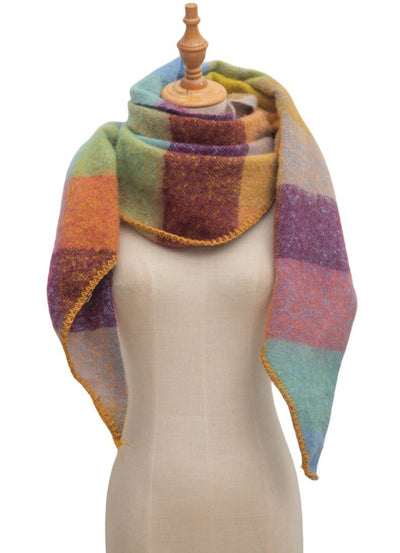 Chal Triangular de Lana Texturizada para Otoño e Invierno - Image 41