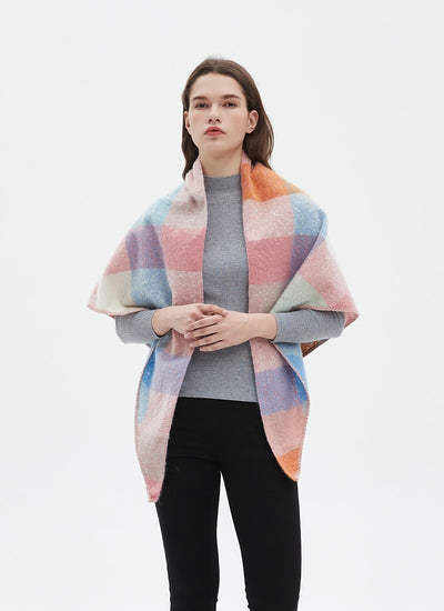 Chal Triangular de Lana Texturizada para Otoño e Invierno - Image 44