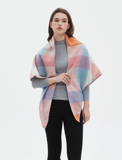 Chal Triangular de Lana Texturizada para Otoño e Invierno - Image 48