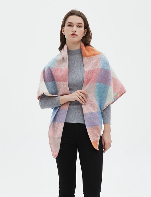 Chal Triangular de Lana Texturizada para Otoño e Invierno - Image 48