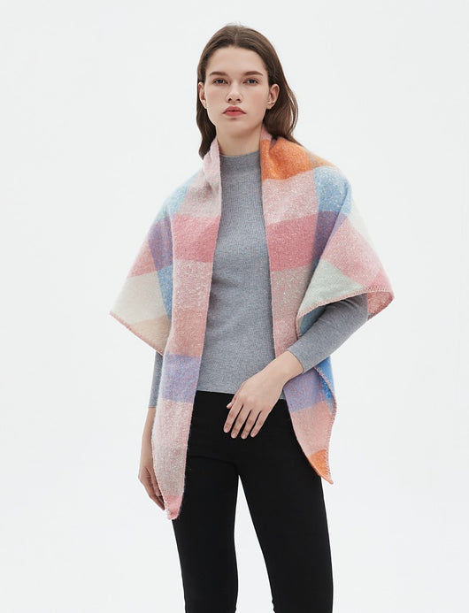 Chal Triangular de Lana Texturizada para Otoño e Invierno - Image 52