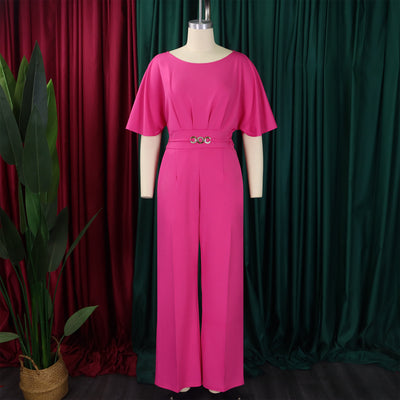 Jumpsuit Africano Talle Grande Cintura Alta Piernas Anchas Cuello Redondo - Image 14