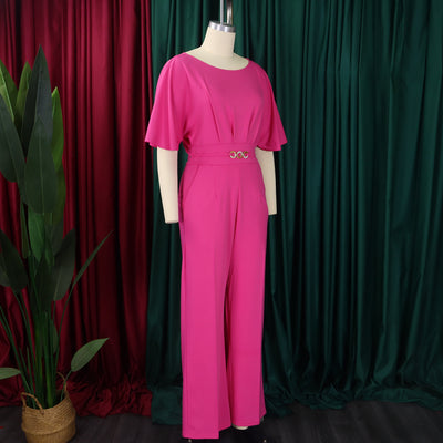 Jumpsuit Africano Talle Grande Cintura Alta Piernas Anchas Cuello Redondo - Image 16