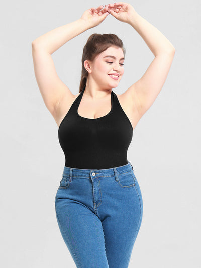 Jumpsuit Sensual de Talle Alto con Espalda T y Halter - Image 12