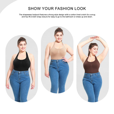 Jumpsuit Sensual de Talle Alto con Espalda T y Halter - Image 13