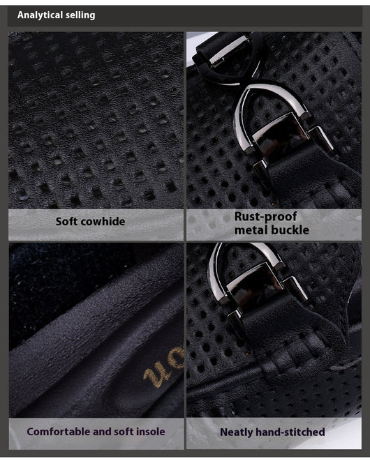 Sandalias de Cuero Suave para Hombre con Suela Transpirable - Image 28