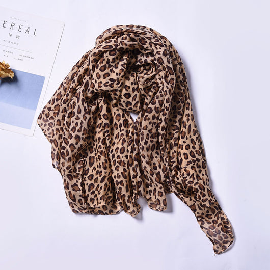 Bufanda Estampado Leopardo Minimalista Clásica para Mujer - Image 13