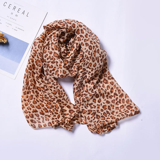 Bufanda Estampado Leopardo Minimalista Clásica para Mujer - Image 15