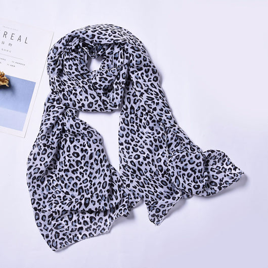 Bufanda Estampado Leopardo Minimalista Clásica para Mujer - Image 16