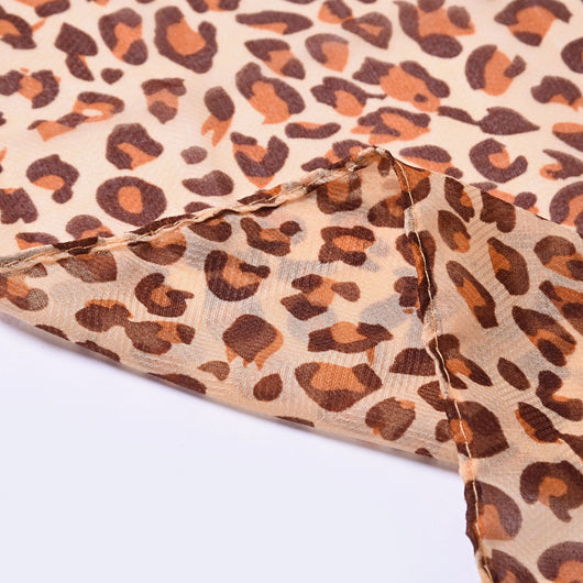 Bufanda Estampado Leopardo Minimalista Clásica para Mujer - Image 24