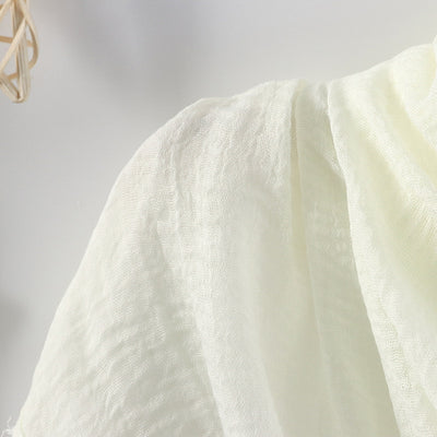 Pañuelo de Algodón y Lino Plisado Monócromo - Toalla para Cabello Mujer - Image 75
