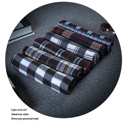 Bufanda Térmica Escocesa Negra y Blanca Talla Grande para Hombre y Mujer - Image 20