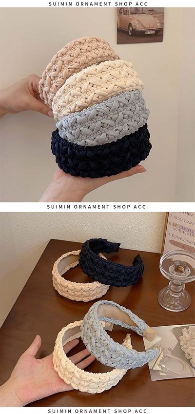 Diadema Vintage Tejida Ancha con Calavera - Banda Elástica Sensible a la Presión - Image 11