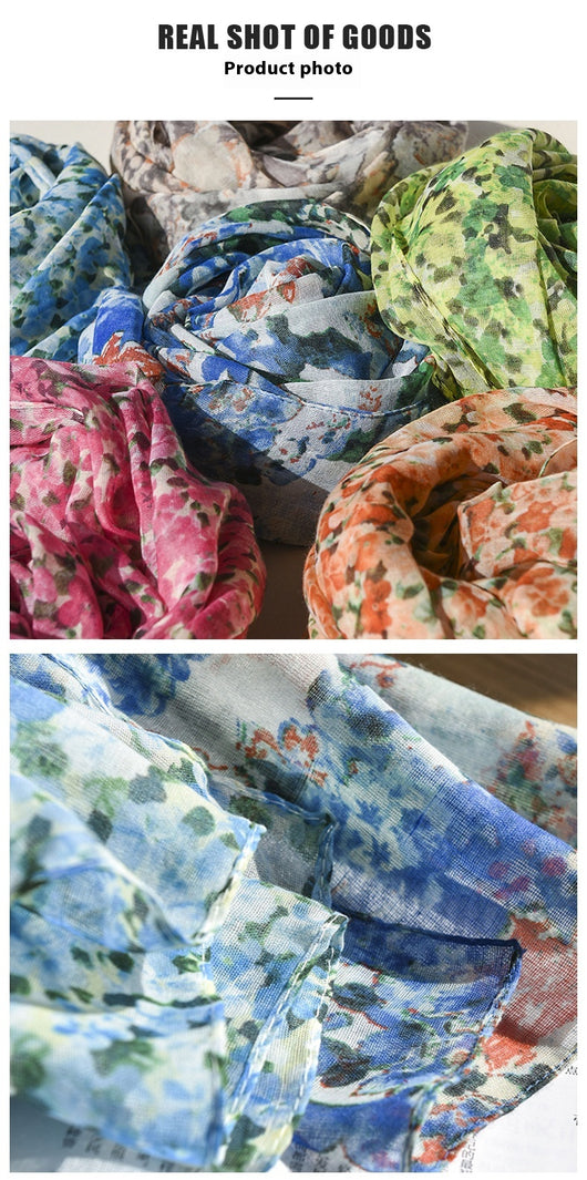 Pañuelo de Seda Floral Elegante - Bufanda Versátil para Mujer - Image 12