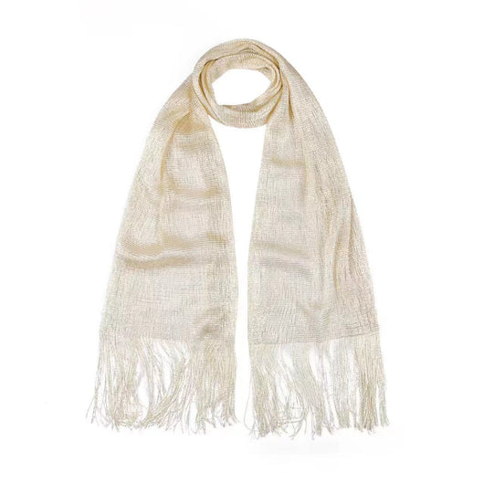 Pañuelo Rayón Dorado y Plateado - Chal Hueco Elegante Poliéster - Image 21