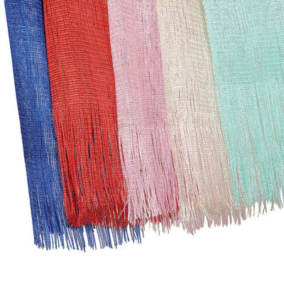 Pañuelo Rayón Dorado y Plateado - Chal Hueco Elegante Poliéster - Image 26