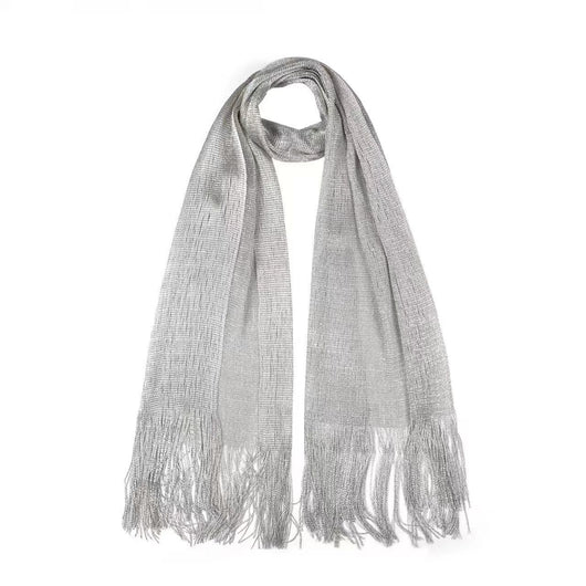Pañuelo Rayón Dorado y Plateado - Chal Hueco Elegante Poliéster - Image 32