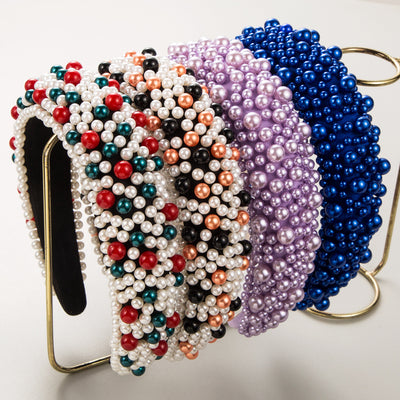Diadema de Espuma con Perlas de Colores para Mujer - Image 28