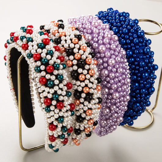 Diadema de Espuma con Perlas de Colores para Mujer - Image 28