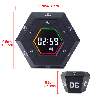 Temporizador Digital Hexagonal con Pantalla LED y Imán - Dispositivo de Autodisciplina - Image 9