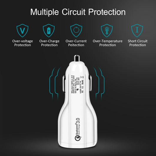 Cargador Rápido Dual USB QC 3.0 para Auto - Carga Ultra Rápida - Image 4