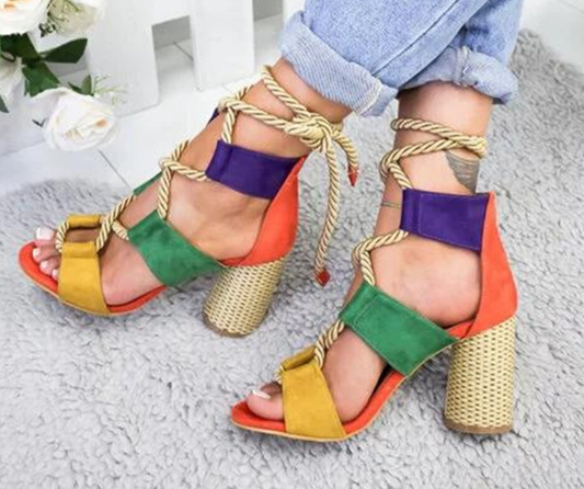 Sandalias Gruesas a Juego de Colores - Image 2