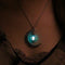 Collar Luminoso de Calabaza en Forma de Corazón con Luna Hueca