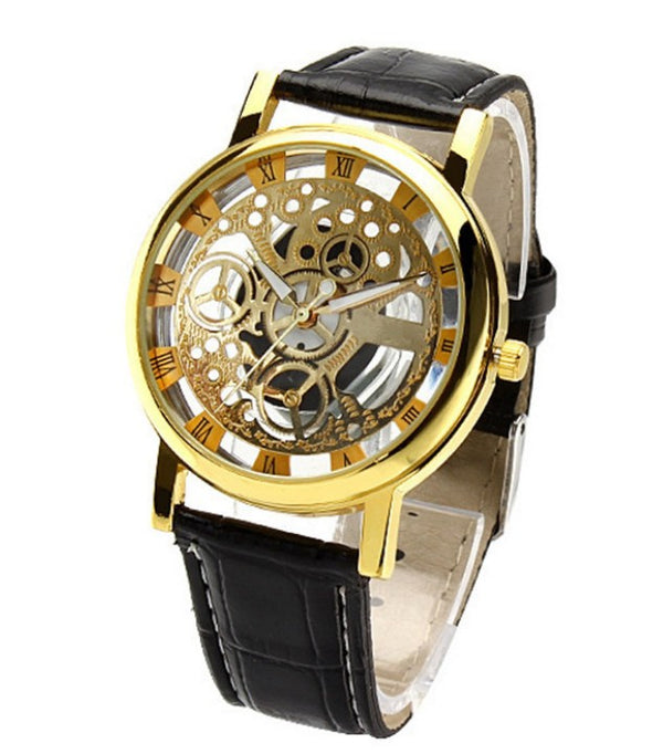 Reloj de Pareja Resistente al Agua con Diseño Calado Doble Cara