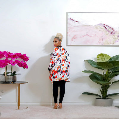 Conjunto Dos Piezas: Blusa Suelta Estampada Escote V y Pantalón Ajustado - Image 10