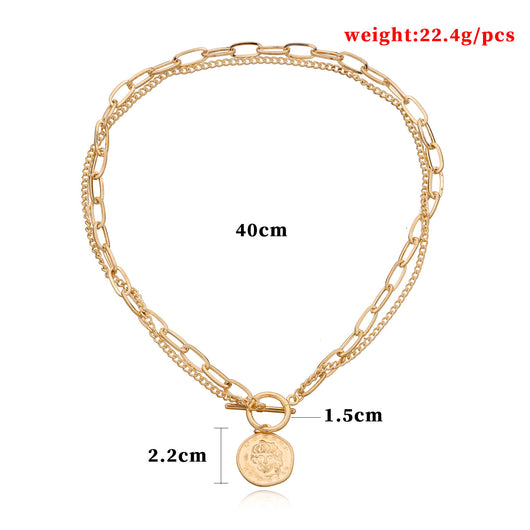 Collar Colgante Doble Cadena Elegante para Mujer - Image 5