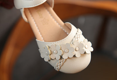 Sandalias Infantiles Tejidas con Flores - Zapatos Princesa Coreanos para Niñas - Image 3
