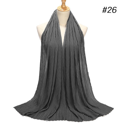 Hijab Chiffón Plisado con Efecto Perla - Capa Versátil - Image 26