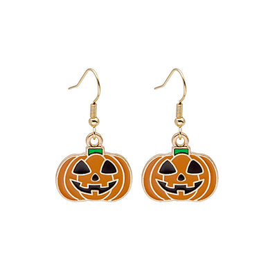 Aretes Halloween Calabaza Goteo de Aceite Aleación Joyería Espeluznante