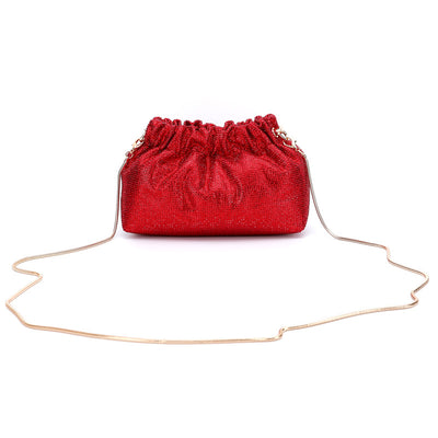 Bolso de Noche con Diamantes Completos y Cordón Ajustable - Image 8
