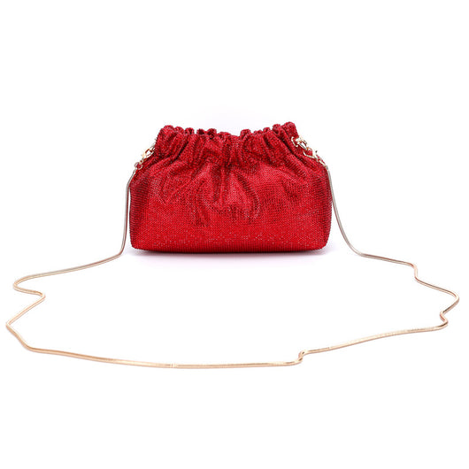 Bolso de Noche con Diamantes Completos y Cordón Ajustable - Image 8