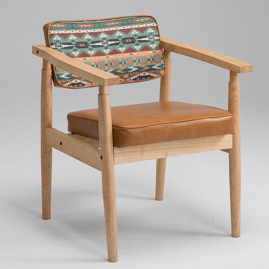 Silla Retro de Madera Maciza con Respaldo y Reposabrazos para Café - Image 20