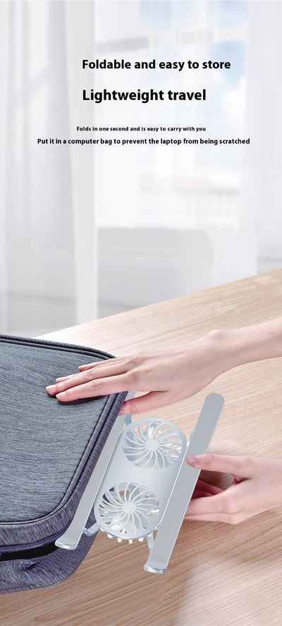 Soporte Ajustable de Aluminio para Laptop y Tablet con Ventiladores Duales - Image 14