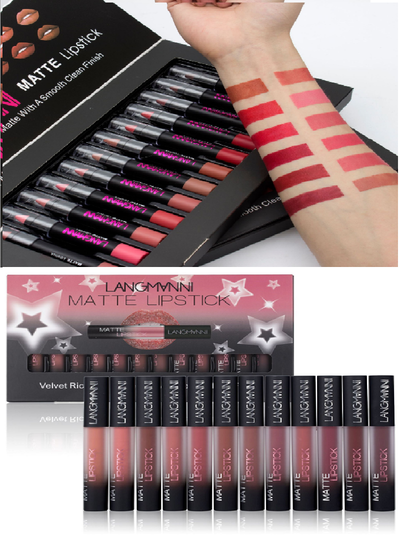Set de Labiales Mate Aterciopelados Resistentes al Agua de Larga Duración - Image 9