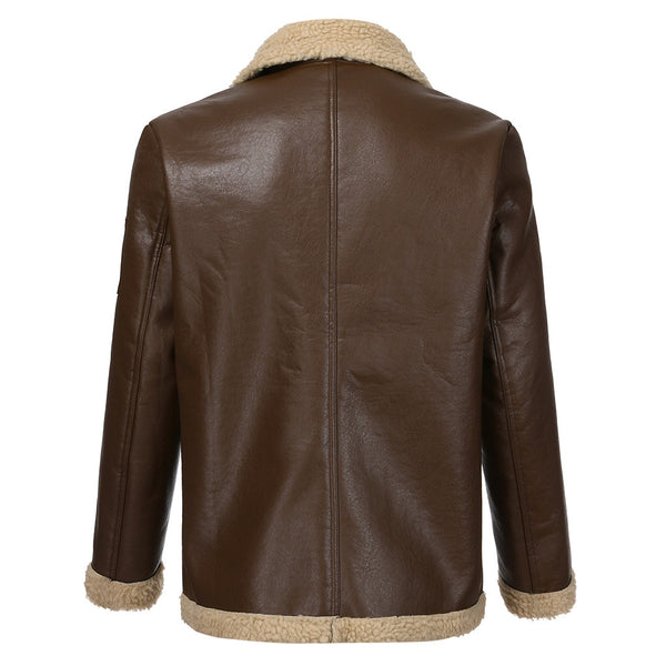 Chaqueta de Piel Sintética con Personalidad para Hombre