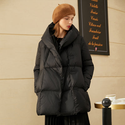 Chaqueta de Plumas de Pato Blanca con Capucha Ligera - Image 6