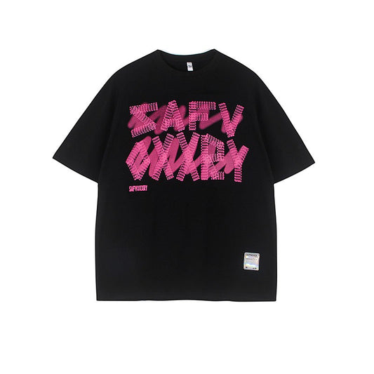 Camiseta de Manga Corta Estilo Vintage Americano para Mujer