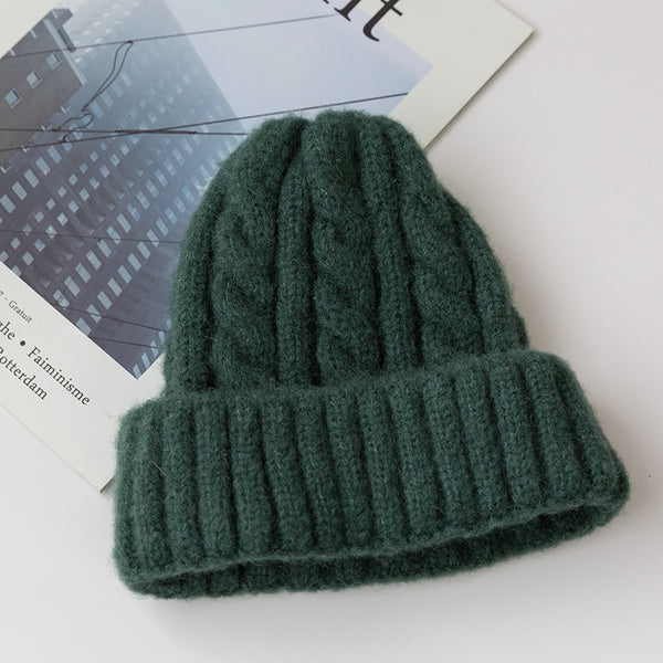 Gorro de Lana Retorcida con Protección para Oídos