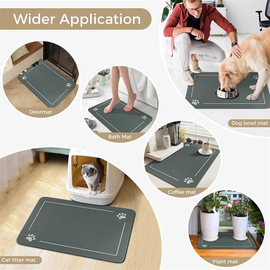 Tapete Absorbente de Tierra de Diatomeas para Comedero de Mascotas - Image 11