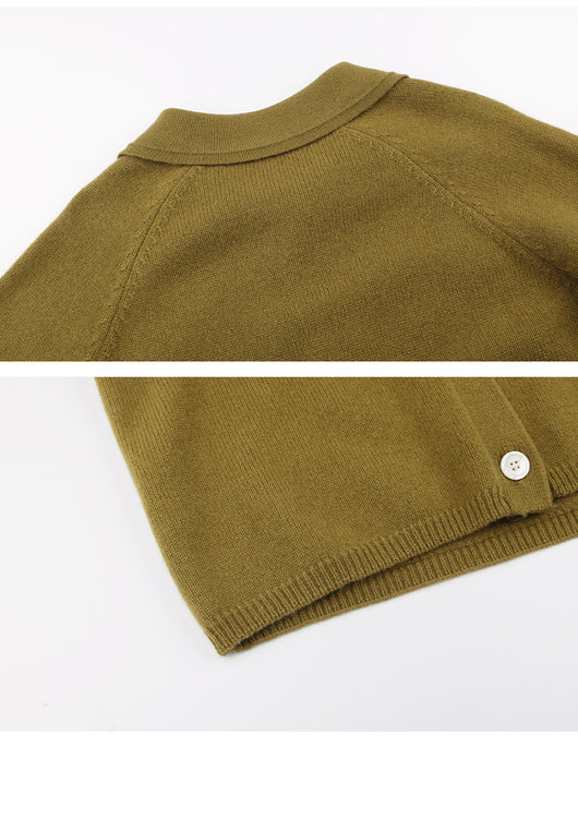 Cardigan Tejido Blanco Cuello Solapa Oversized - Image 12
