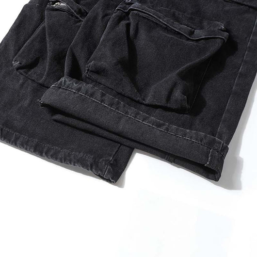 Pantalón Cargo Denim Lavado Industrial con Múltiples Bolsillos - Image 20