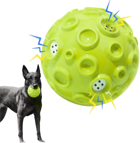 Pelota Interactiva para Perros Masticadores - Juguete Durable con Sonido Chirriante