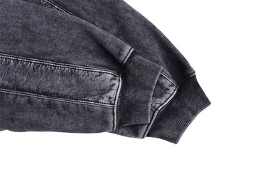 Sudadera Hoodie Hombre Diseño Distressed con Costuras Contrastantes - Forro Polar Grueso Invierno - Image 7