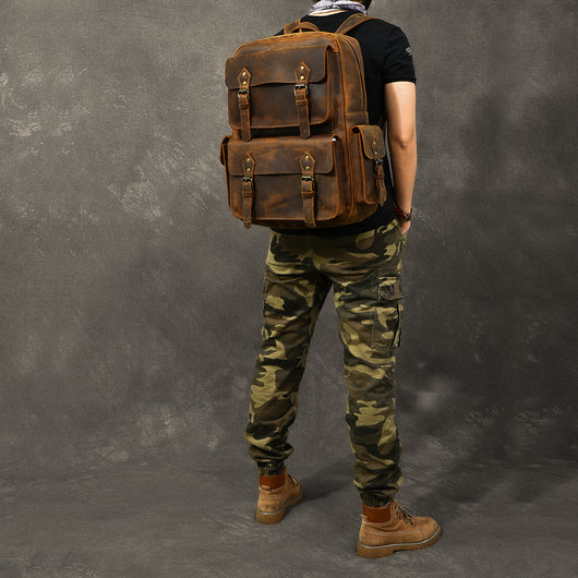 Mochila de Cuero Crazy Horse Premium - Image 3