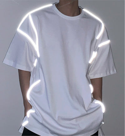 Camiseta Reflectante Suelta de Manga Corta - Image 26