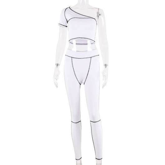 Conjunto Deportivo Asimétrico para Yoga y Fitness - Image 16
